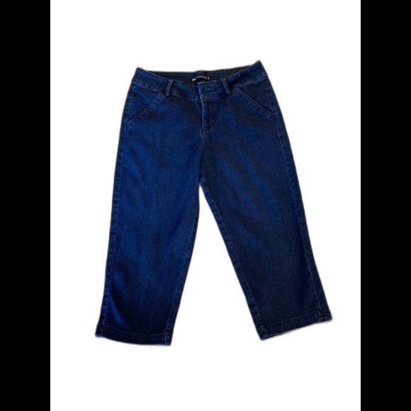 Lee Natural Fit 1889 Womans Denim Capri Pants Size 6 Vacation Travel Pool Casual - Picture 1 of 10